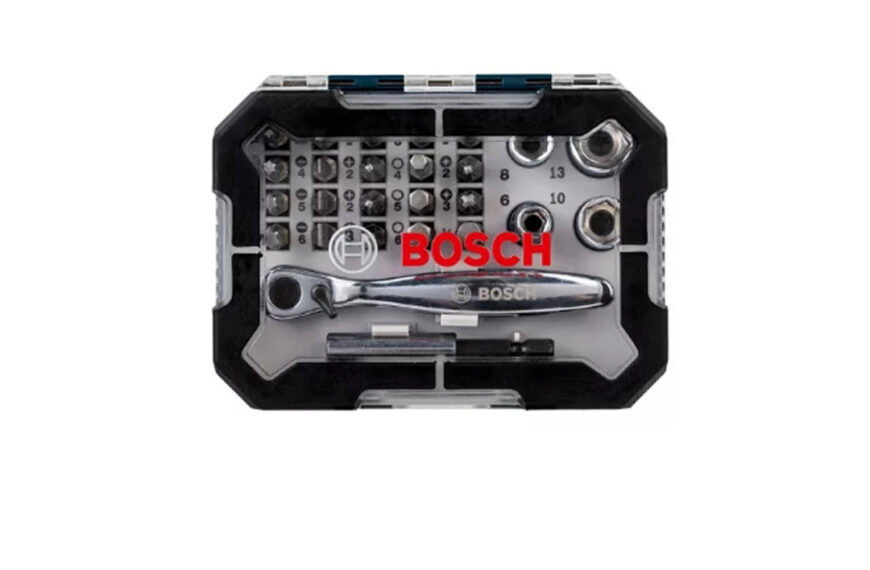 Mini set de puntas tubos y llave crique Bosch 26 piezas